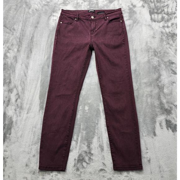 Buffalo David Bitton Jeans Womens 10/30 Purple Burgundy Mid Rise Skinny Stretch - Picture 1 of 13